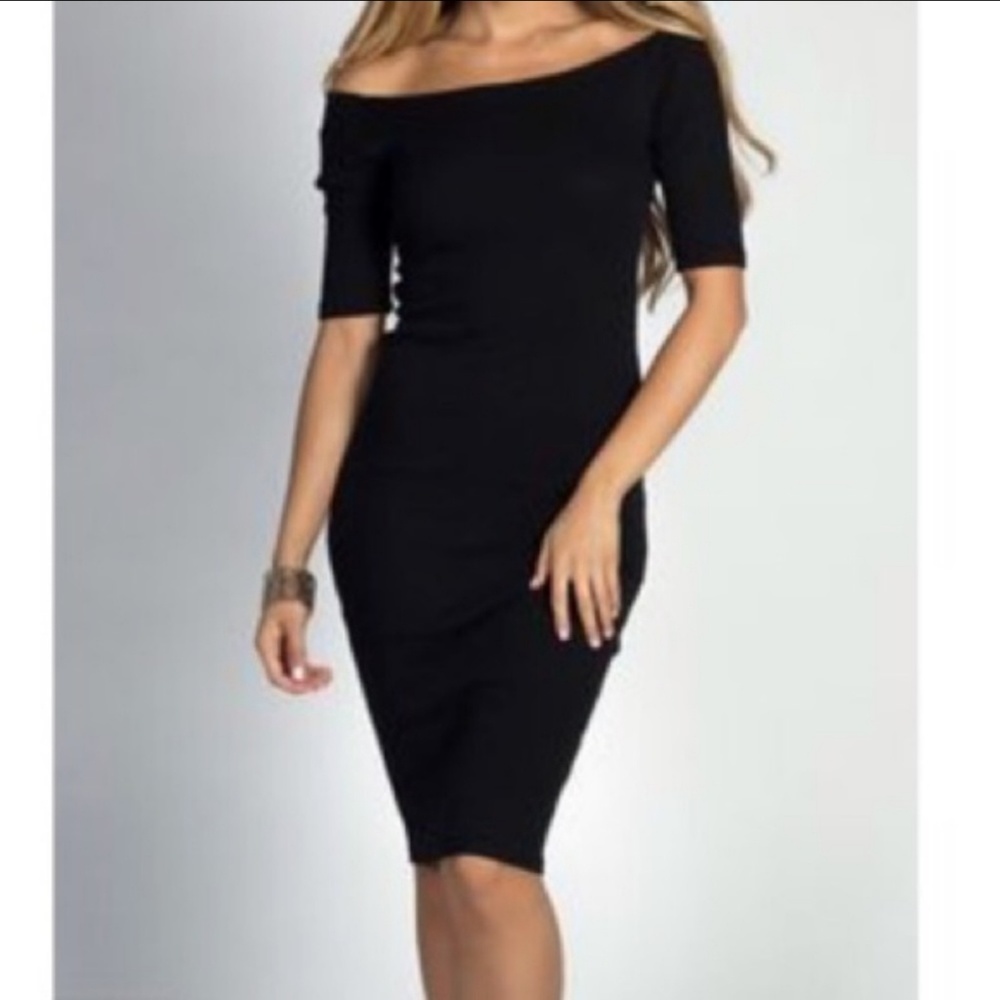 Black off the shoulder mini